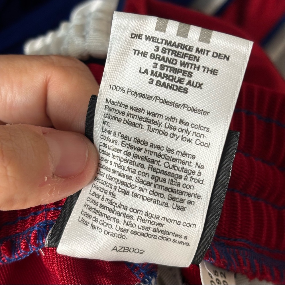 Y2K adidas Blue Sweatpants with Red and White Stripes - Picture 8 of 11